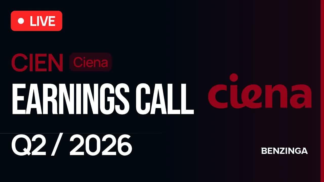 Ciena Q2 FY26 Earnings Call | $CIEN | 🔴 WATCH LIVE