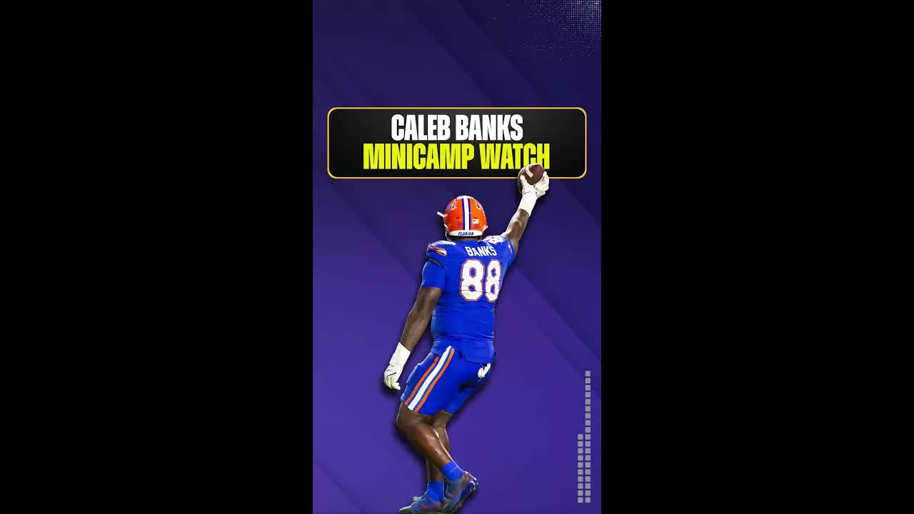 The biggest #Vikings minicamp storyline? Caleb Banks. #SKOL #MinnesotaVikings #NFL