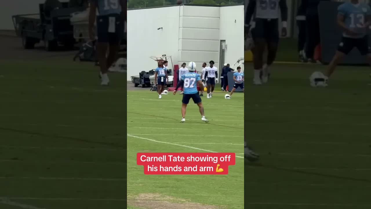 #Titans WR Carnell Tate may need a trick pass this season. #carnelltate #widereceiver #ohiostate