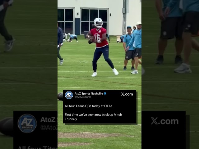 A good look at the #Titans full set of QB’s. #camward #quarterback #willlevis #mitchtrubisky #nfl