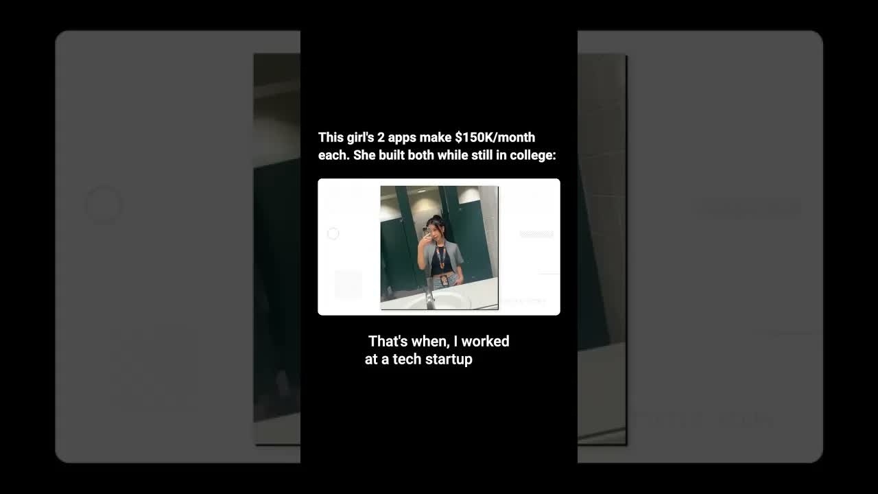 This girl's 2 apps make $150K/month each. She scaled both while still in college