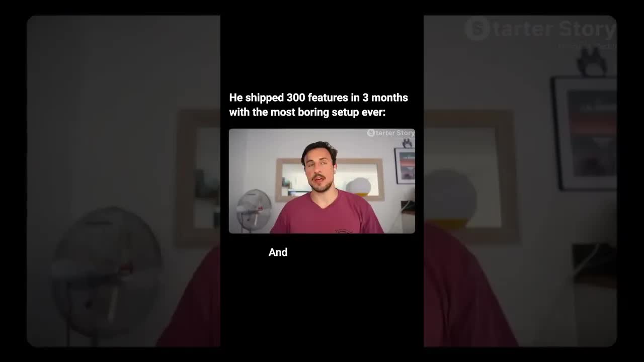 He shipped 300 features in 3 months with the most boring setup ever