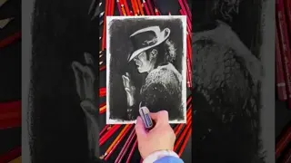 I Draw Michael Jackson with ERASERS only! 🫪🎨