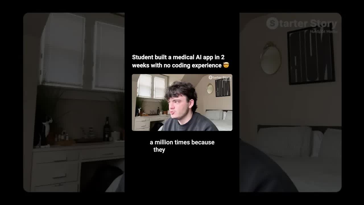 Student built a medical AI app in 2 weeks with no coding experience