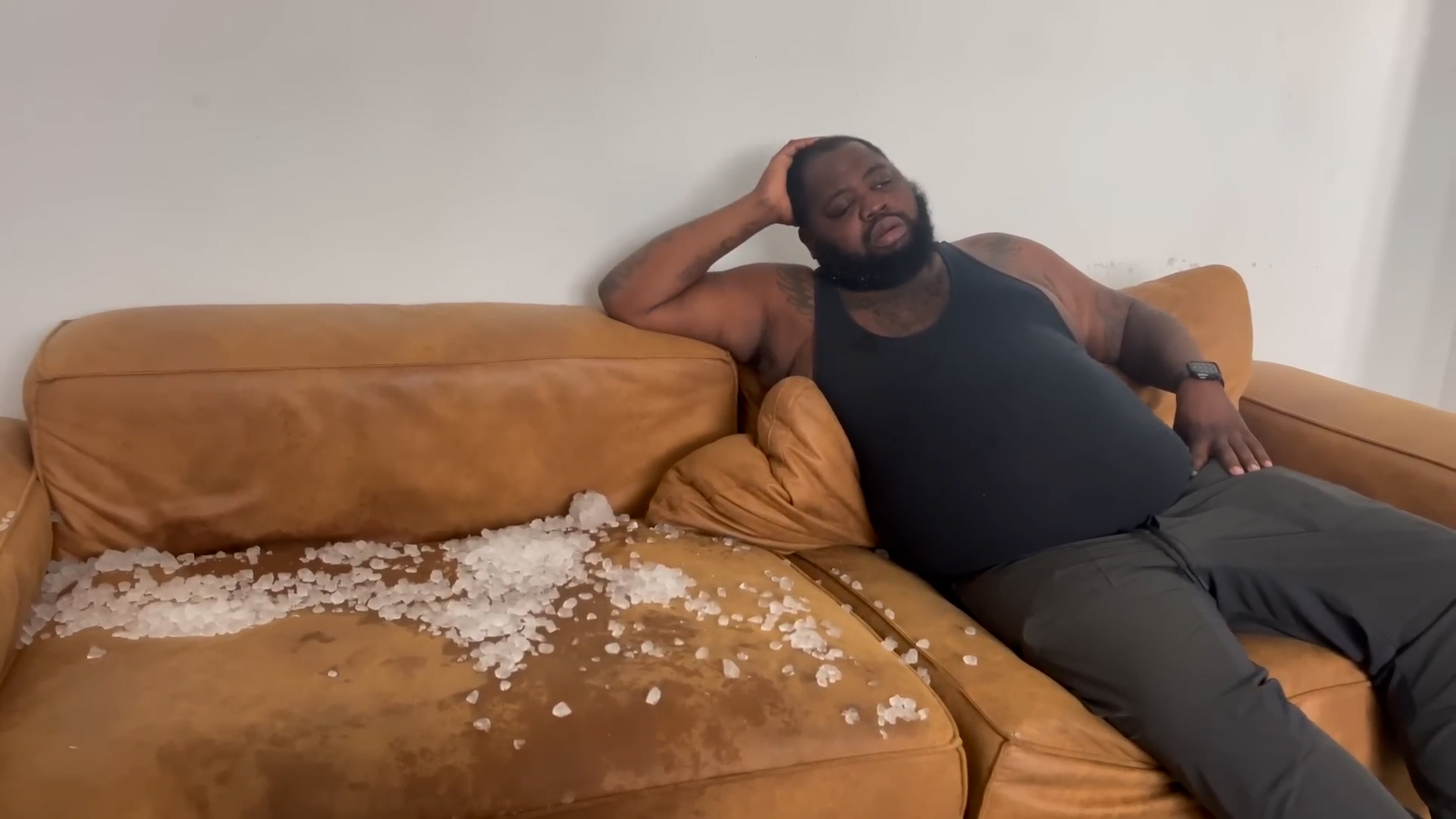 Dumping a bucket of ice water on my sleeping husband as full-on payback