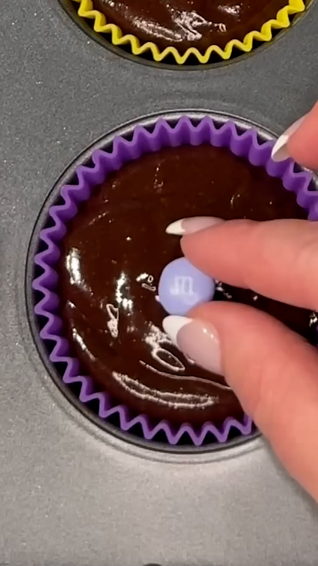 Shaped store cookie dough layered over brownie batter and baked