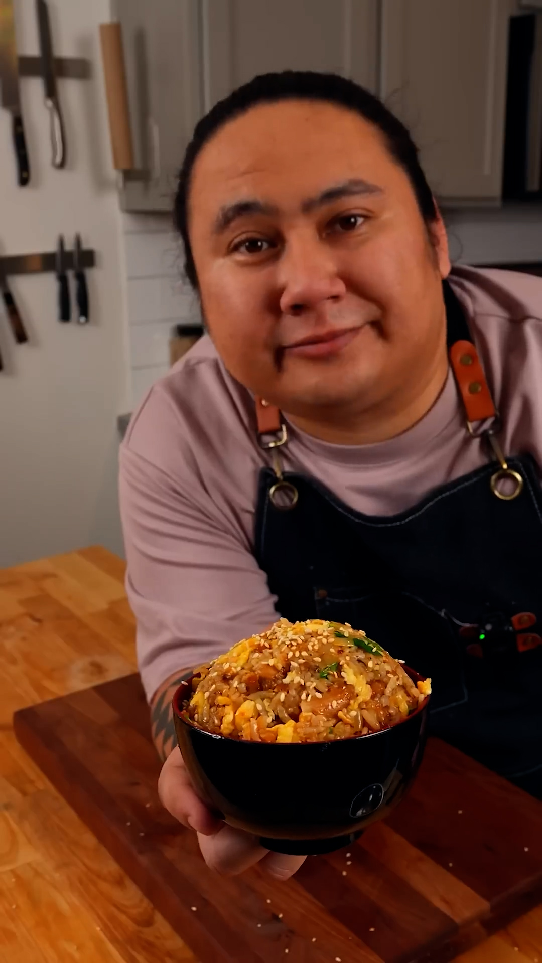 Using leftover Korean fried chicken in fried rice