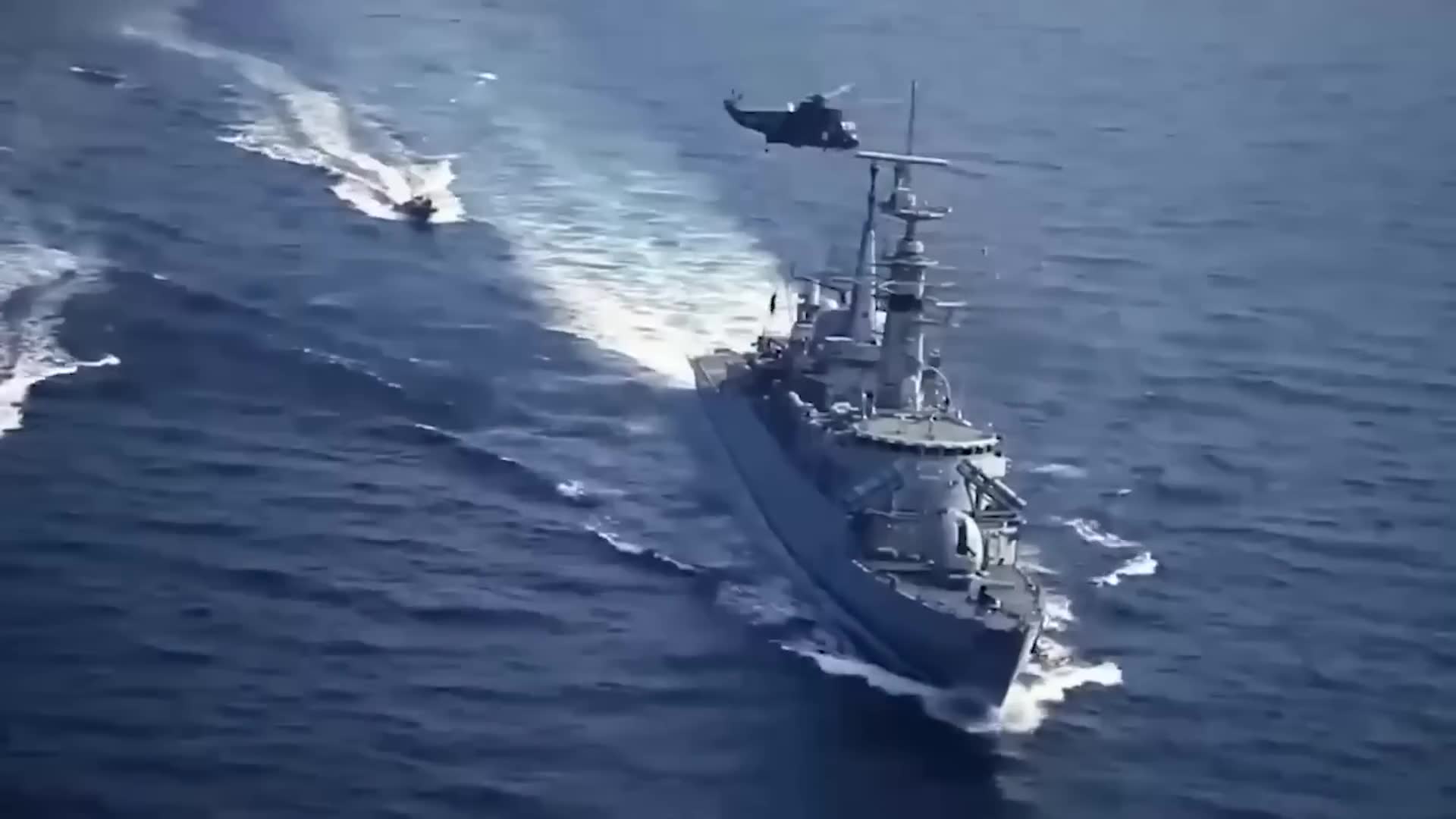 Houthi forces strike a US helicopter at sea