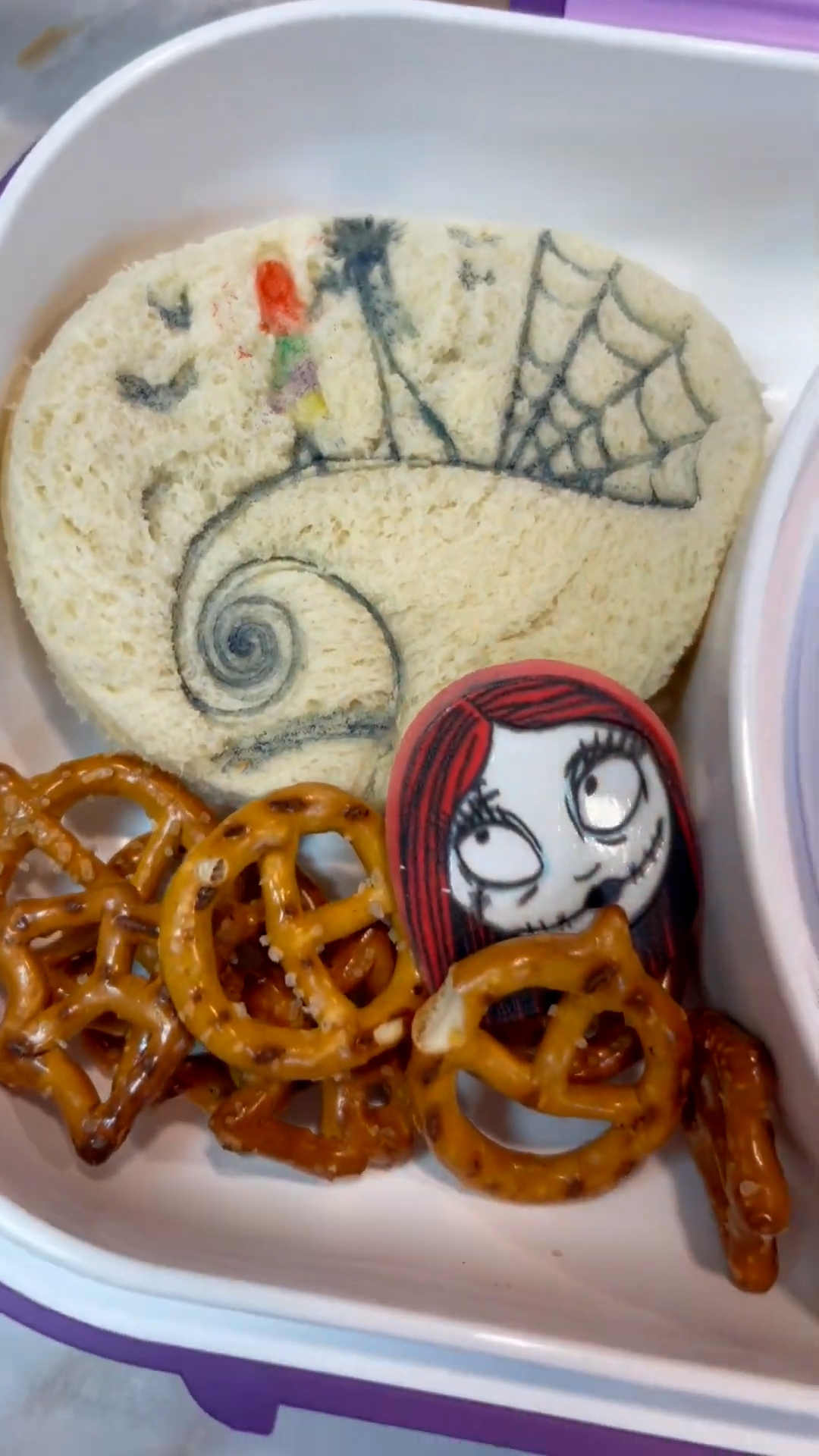 Holiday themed school lunch packed with seasonal treats perfect for school days