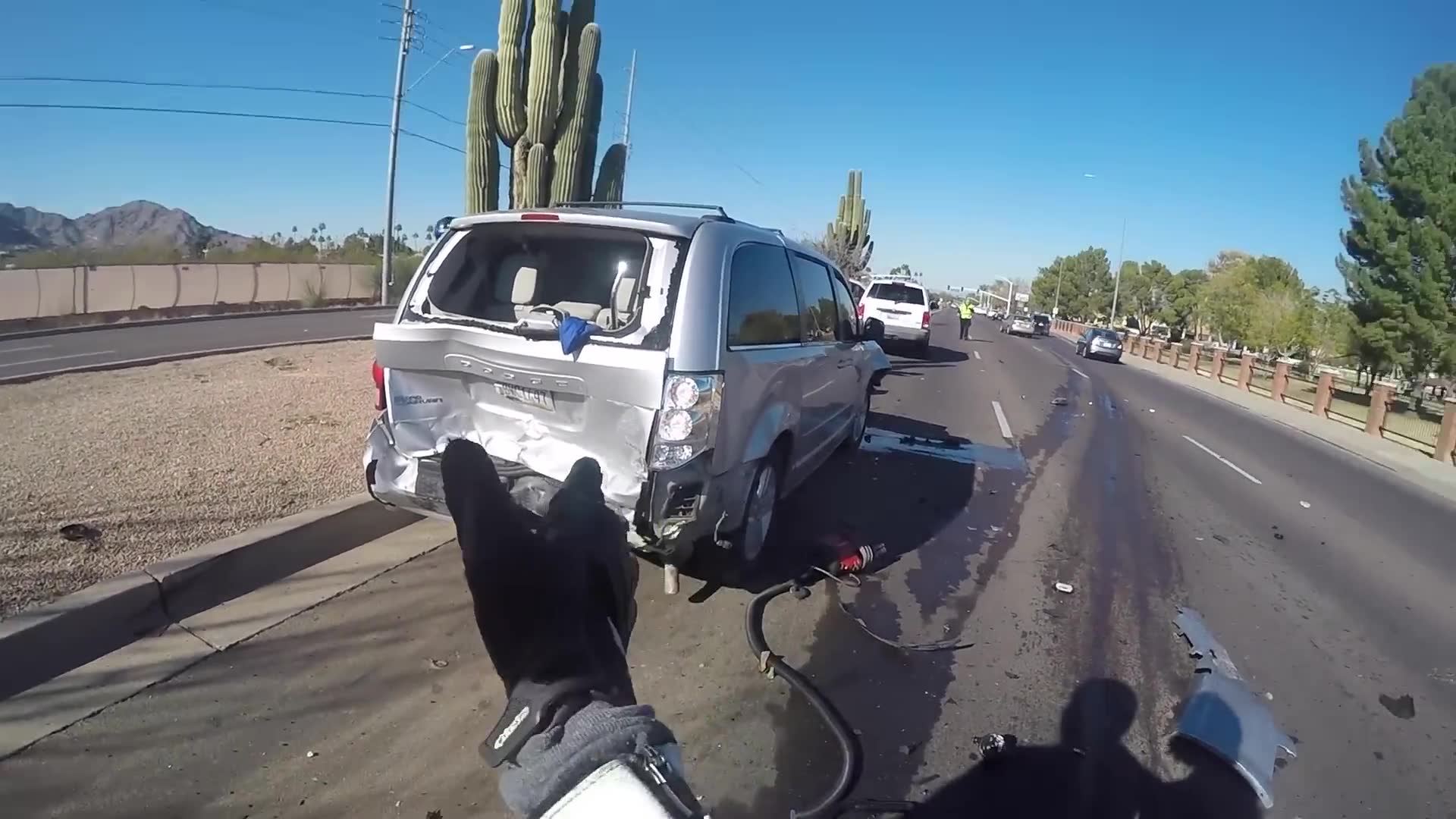 A crash unfolded feet ahead of us on the ride and my camera caught the whole thing