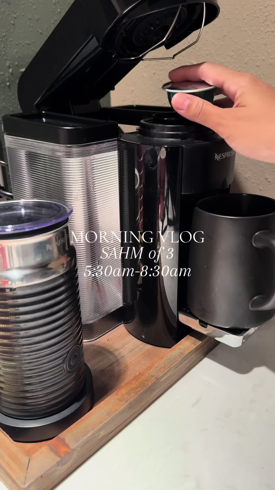 A peaceful early morning vlog with Nespresso coffee and three little ones to get ready