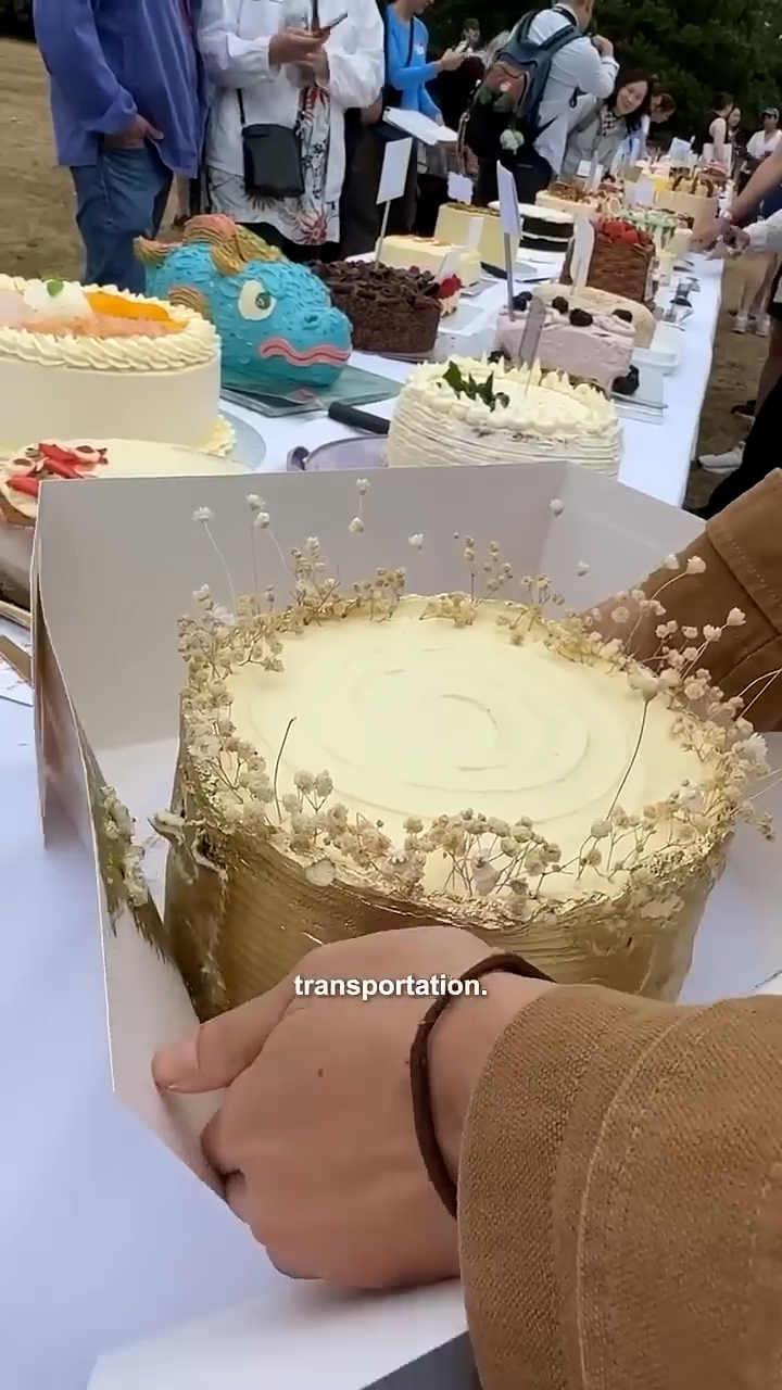 Experiencing cake picnic in London with me