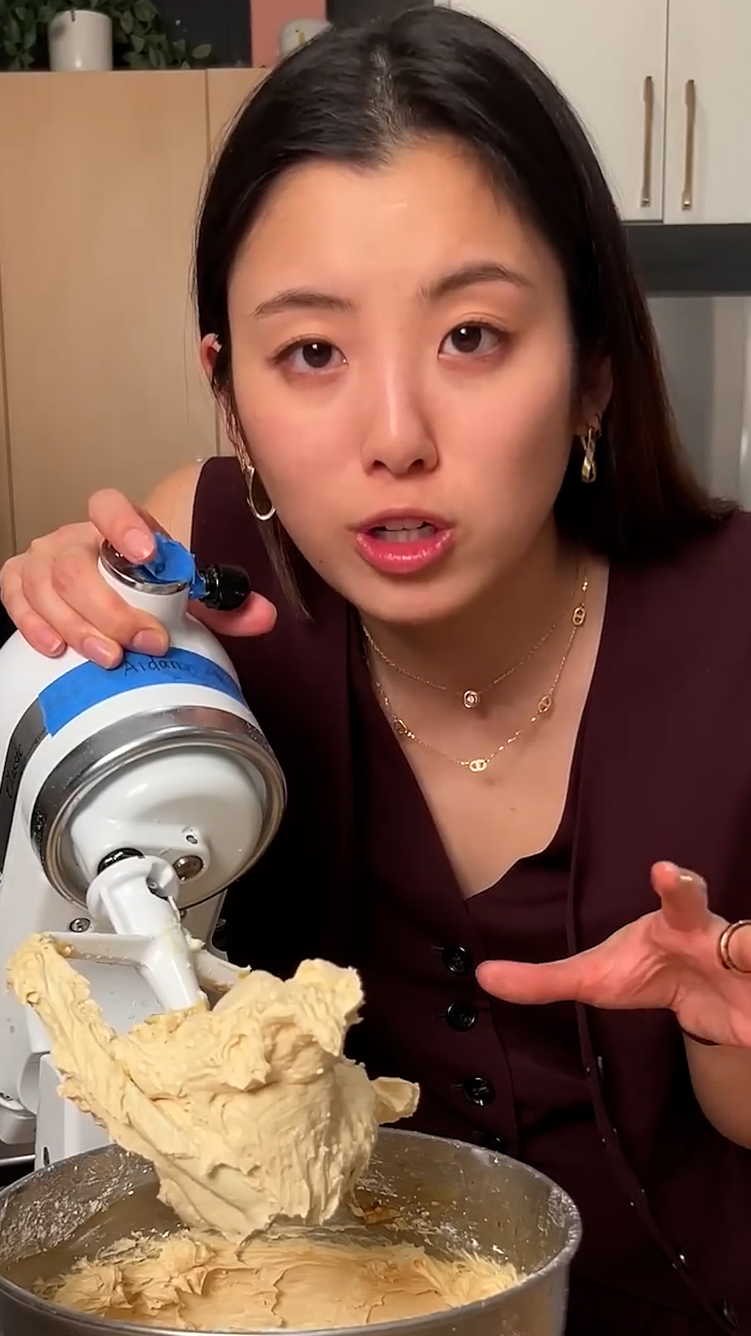 Whipping up frosting to frost my cake picnic submission