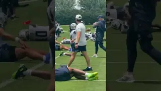 Cowboys WR George Pickens back on the practice field at The Star today...