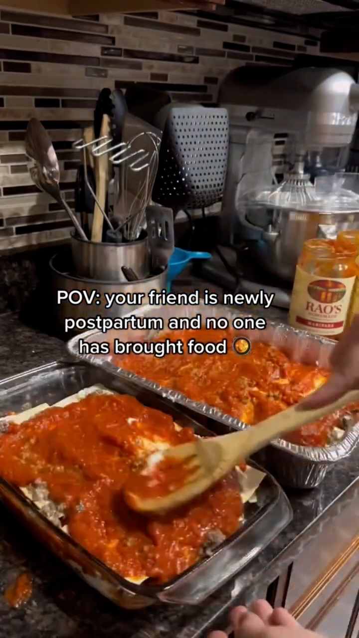 Making homemade lasagna featured in the latest vlog on our homestead