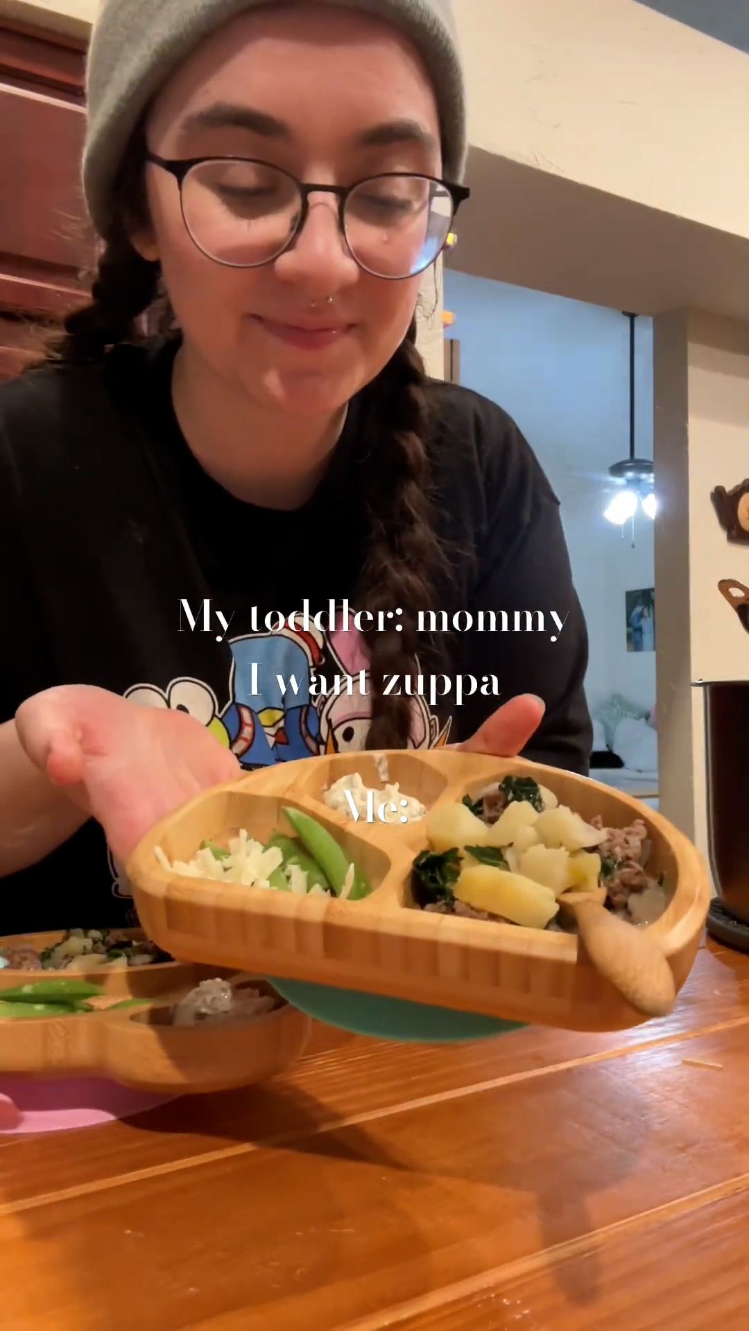 Making his absolute favorite meal from the homestead on our homestead