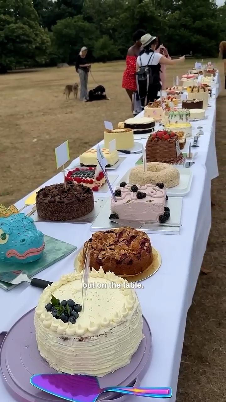 The London cake picnic adventure with hundreds of cakes