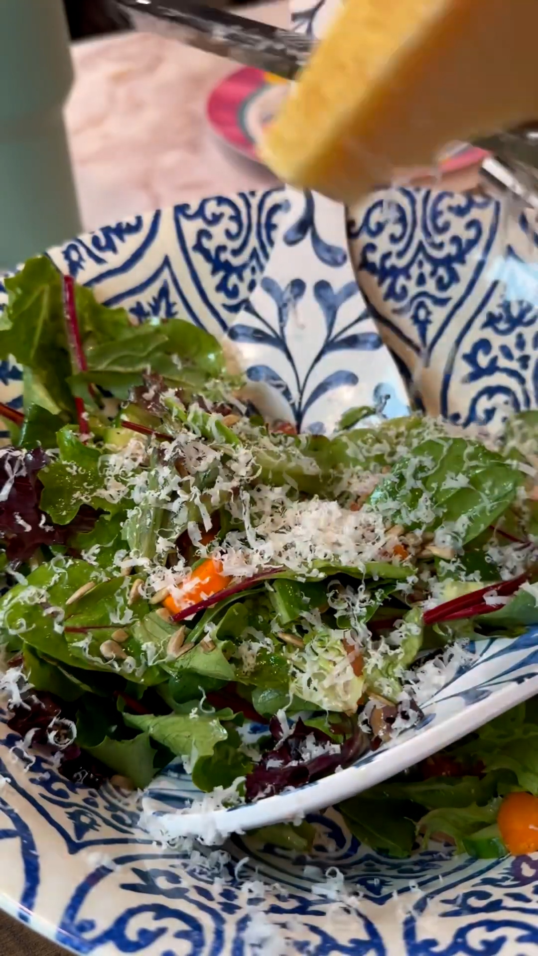 Fresh basil pesto tossed with pasta for simple lunch perfect for school days
