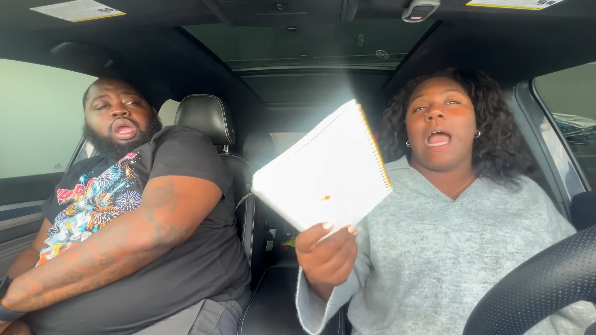 Husband's reaction when he found my body count list hidden in the car