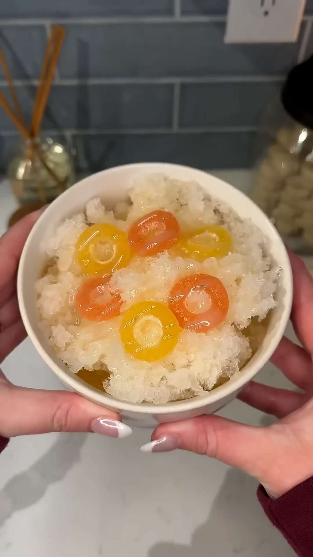 Homemade peach shaved ice makes a fluffy cooling summer dessert