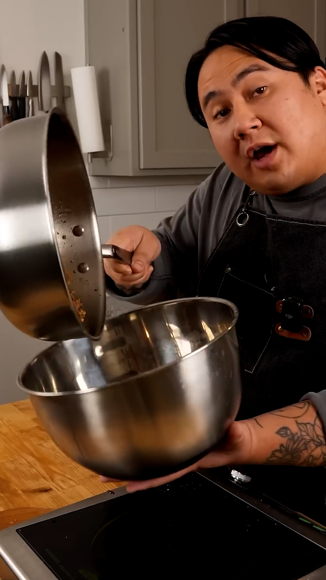 Making gyoza with my signature stuffing recipe