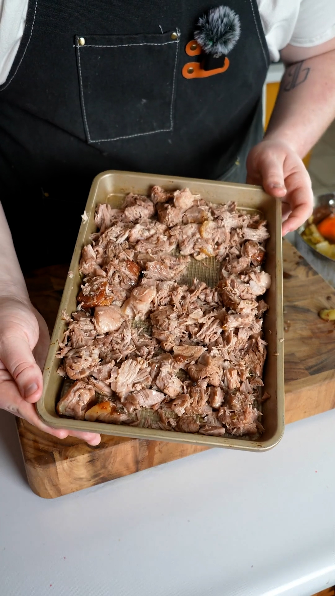 Orange pork carnitas tacos