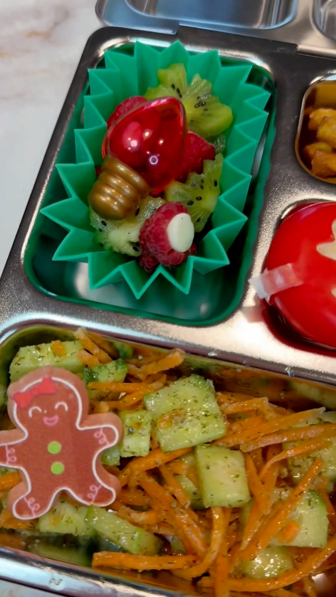 Festive December lunchbox celebrating winter holidays with cheer