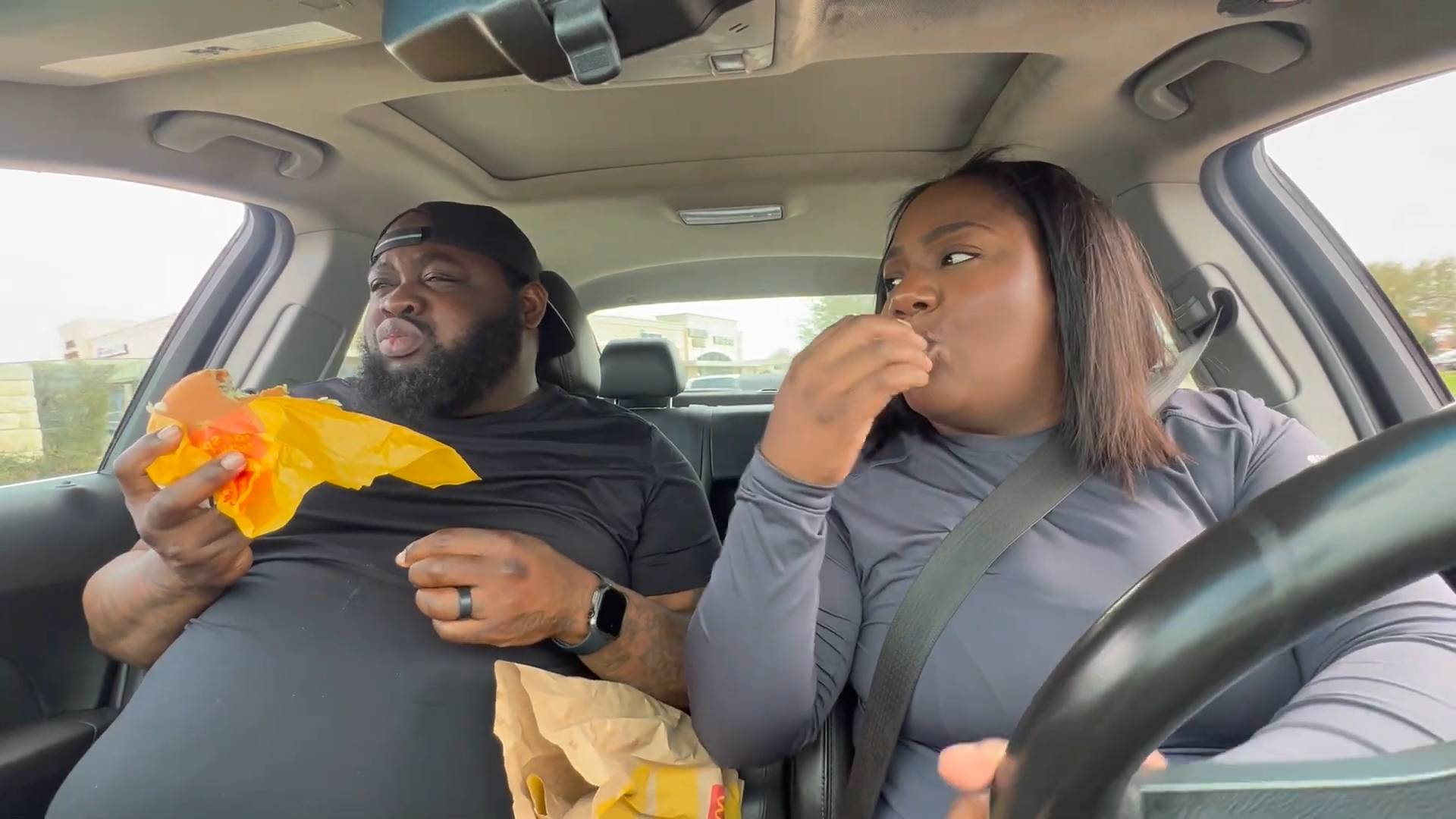 Watching my husband snap after I dumped his food on the freeway