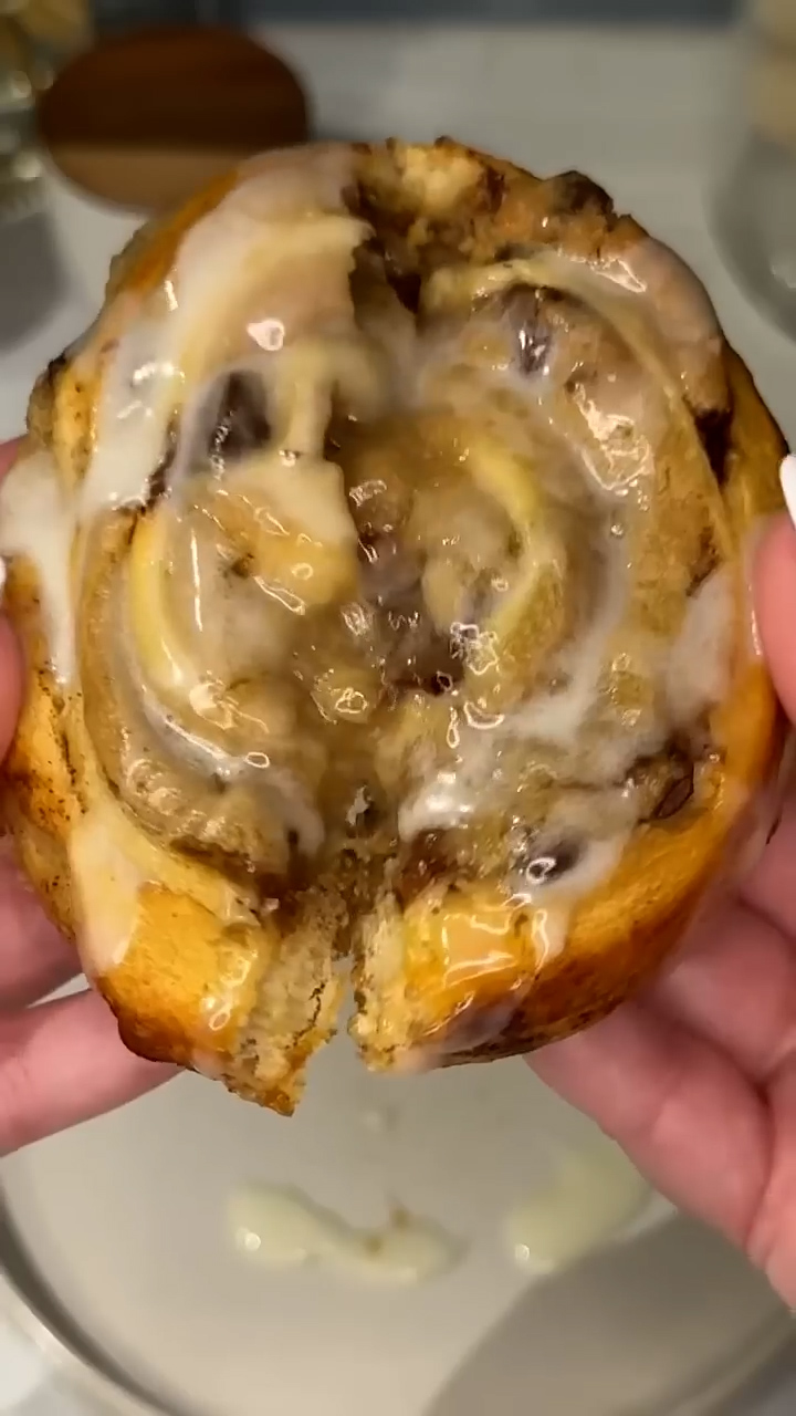 Cookie dough swirled into soft cinnamon rolls for a sweet twist