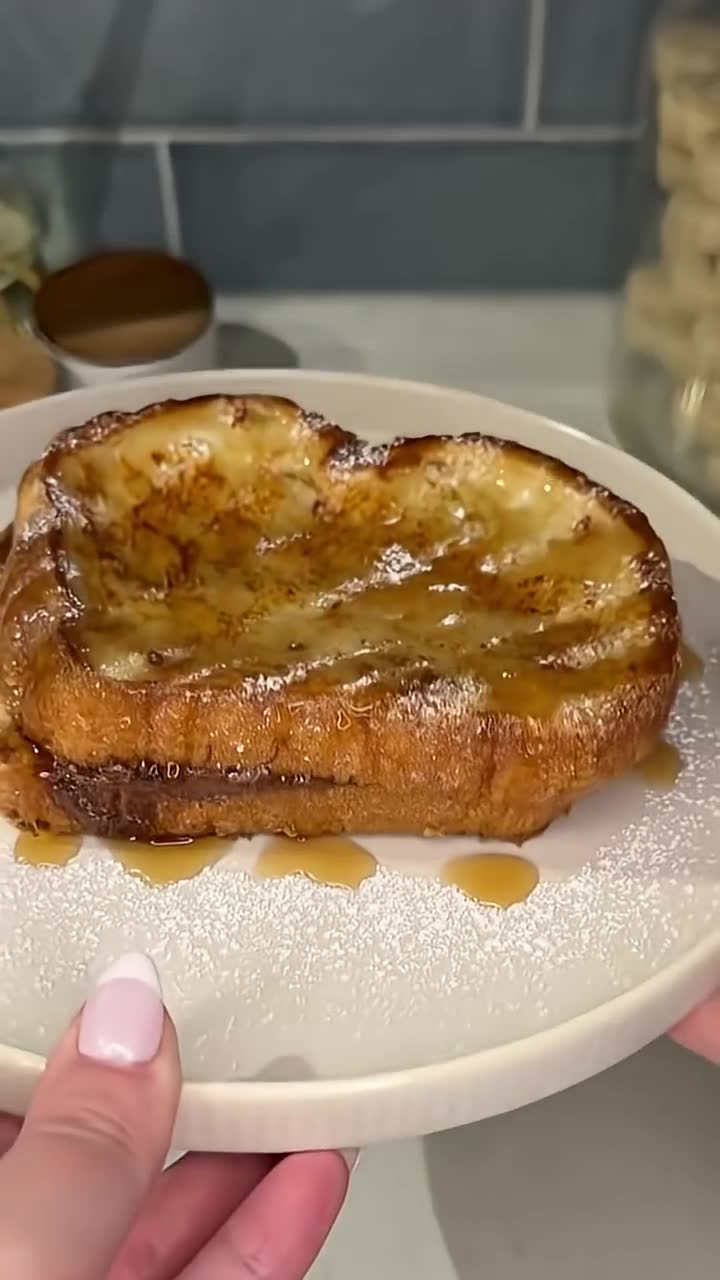 Frozen scoops melt into a batter that makes decadent french toast