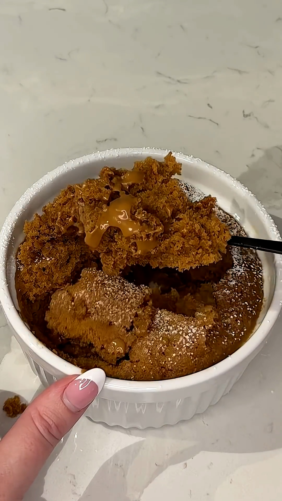 Three-ingredient lava cake oozes warm spiced cookie butter inside