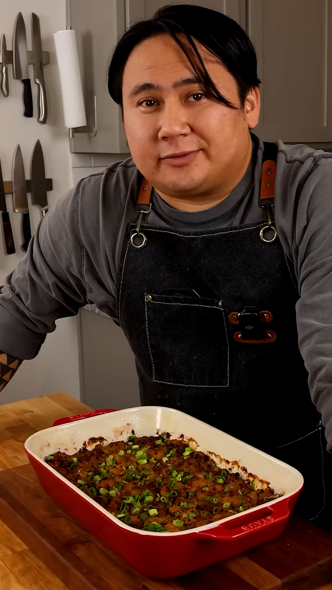 Making gyoza with my signature stuffing recipe
