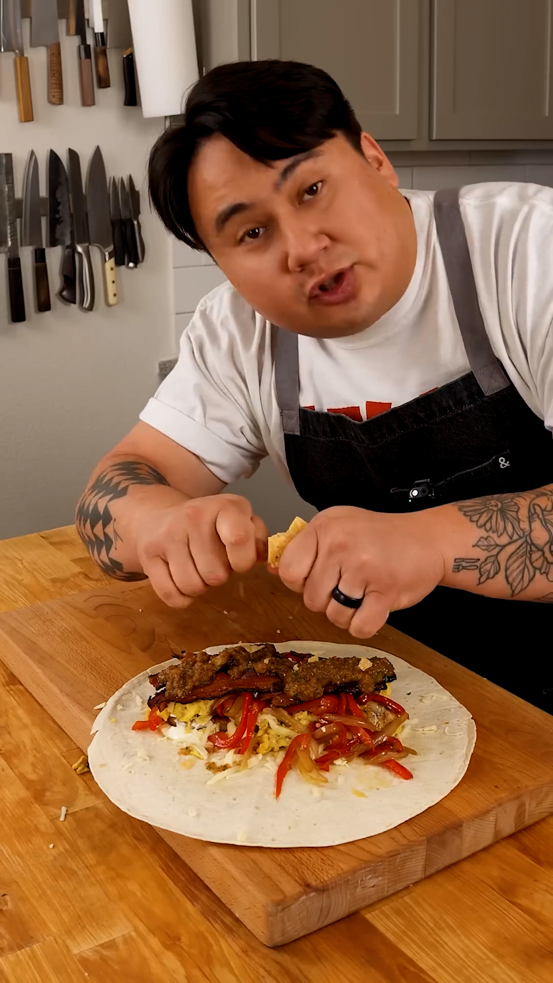 Making my wife's favorite burrito the way she likes it