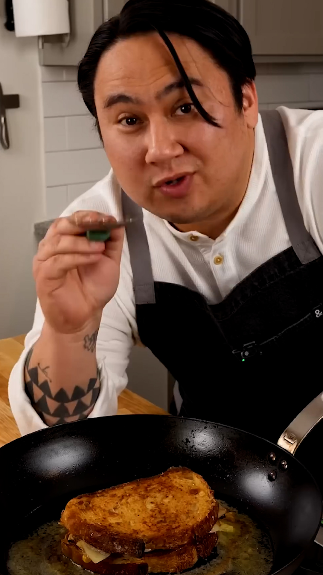 Making the recipe and hoping Chef Tyler approves