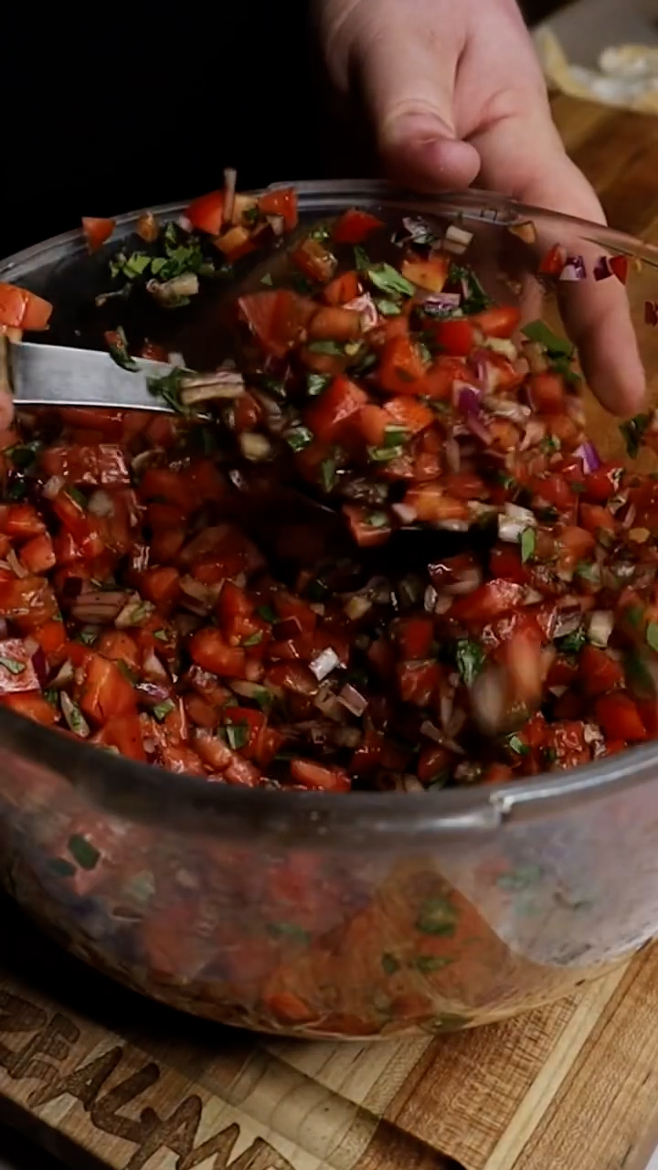Tomato basil bruschetta preview