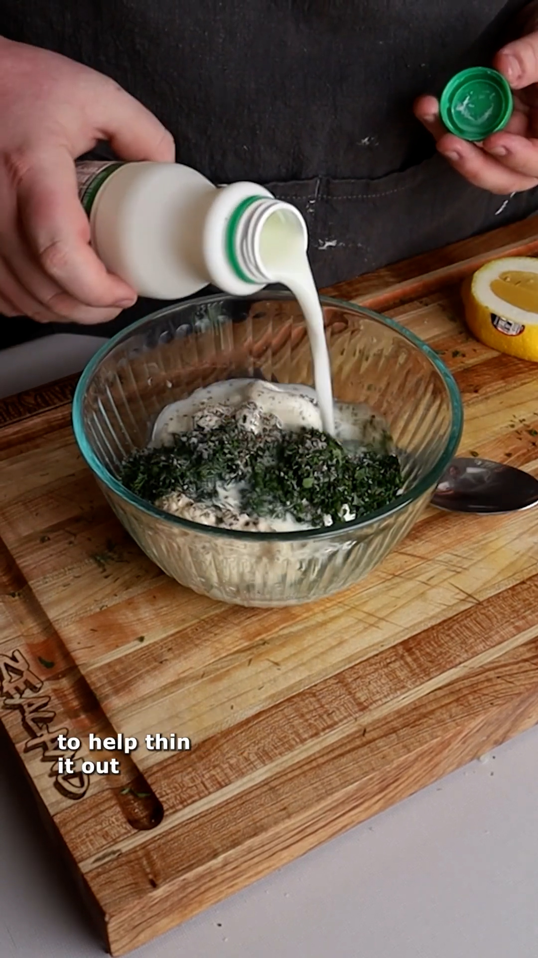 Creamy homemade dill ranch dressing