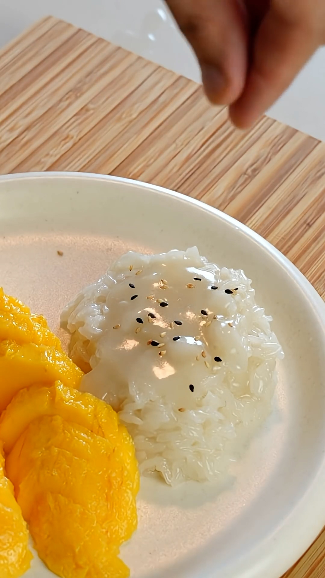 Making authentic Thai mango sticky rice at home from scratch