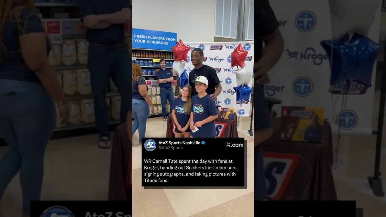 The #Titans 4th overall pick WR was out in the community today!