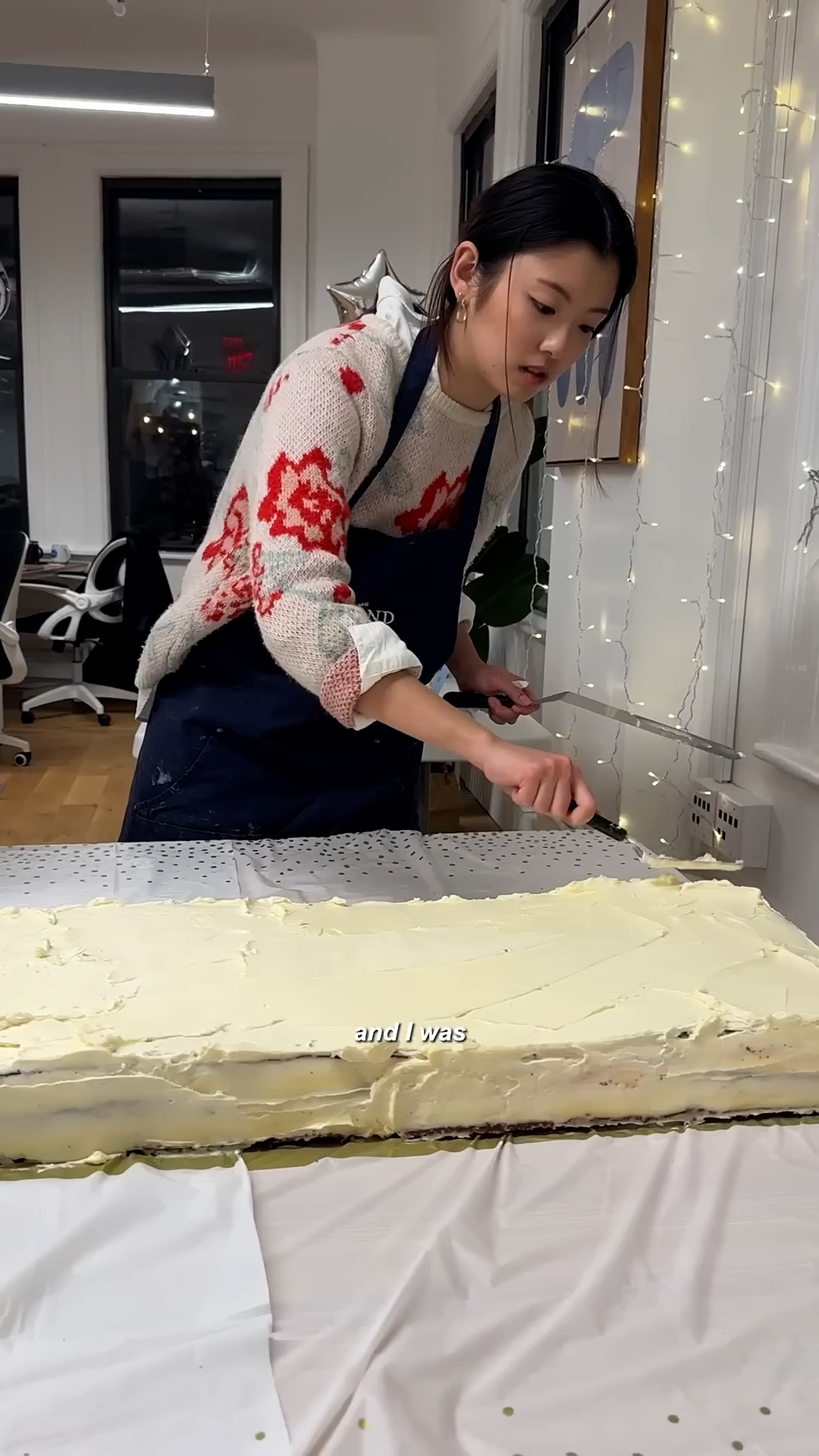 The final assembly of a complex cake project