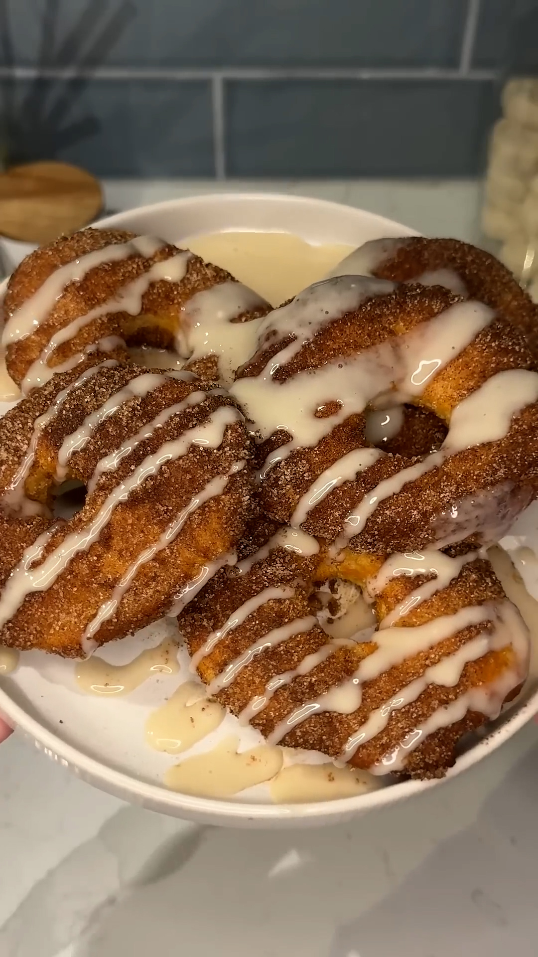 Air fryer biscuit donuts that tastes like a treat-yourself moment