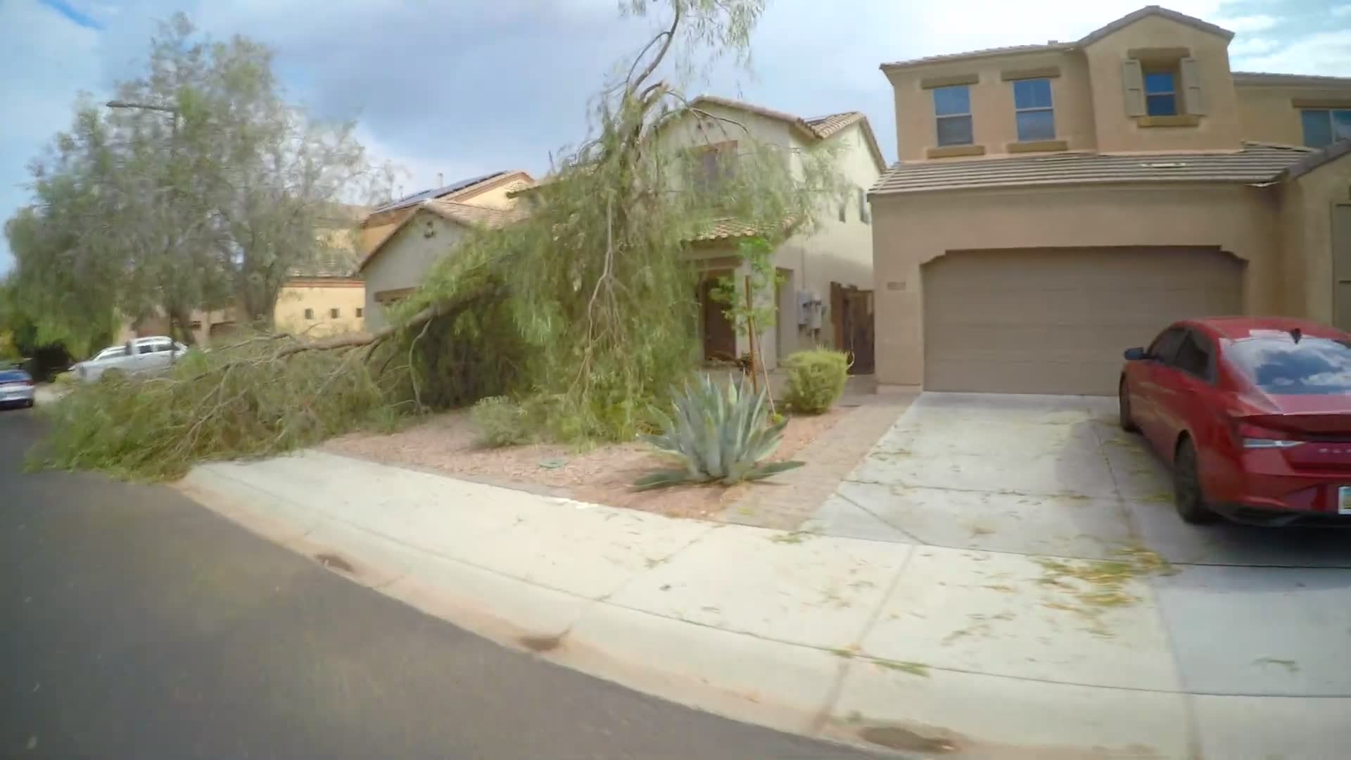 Caught the monsoon damage across my whole neighborhood on tape