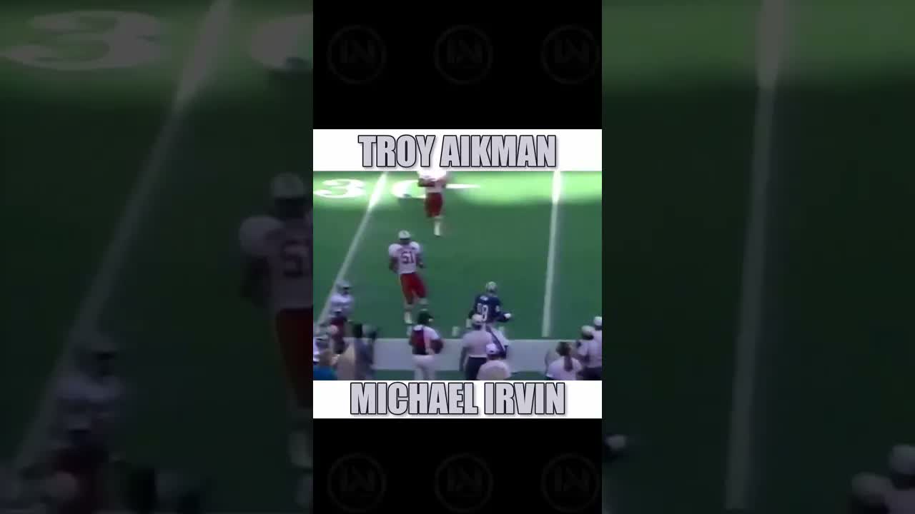 #Cowboys No.9 Troy Aikman to Michael Irvin 1993 NFL Pro Bowl....  No this is not The Mandela Effect😂
