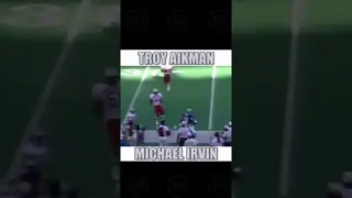#Cowboys No.9 Troy Aikman to Michael Irvin 1993 NFL Pro Bowl....  No this is not The Mandela Effect😂