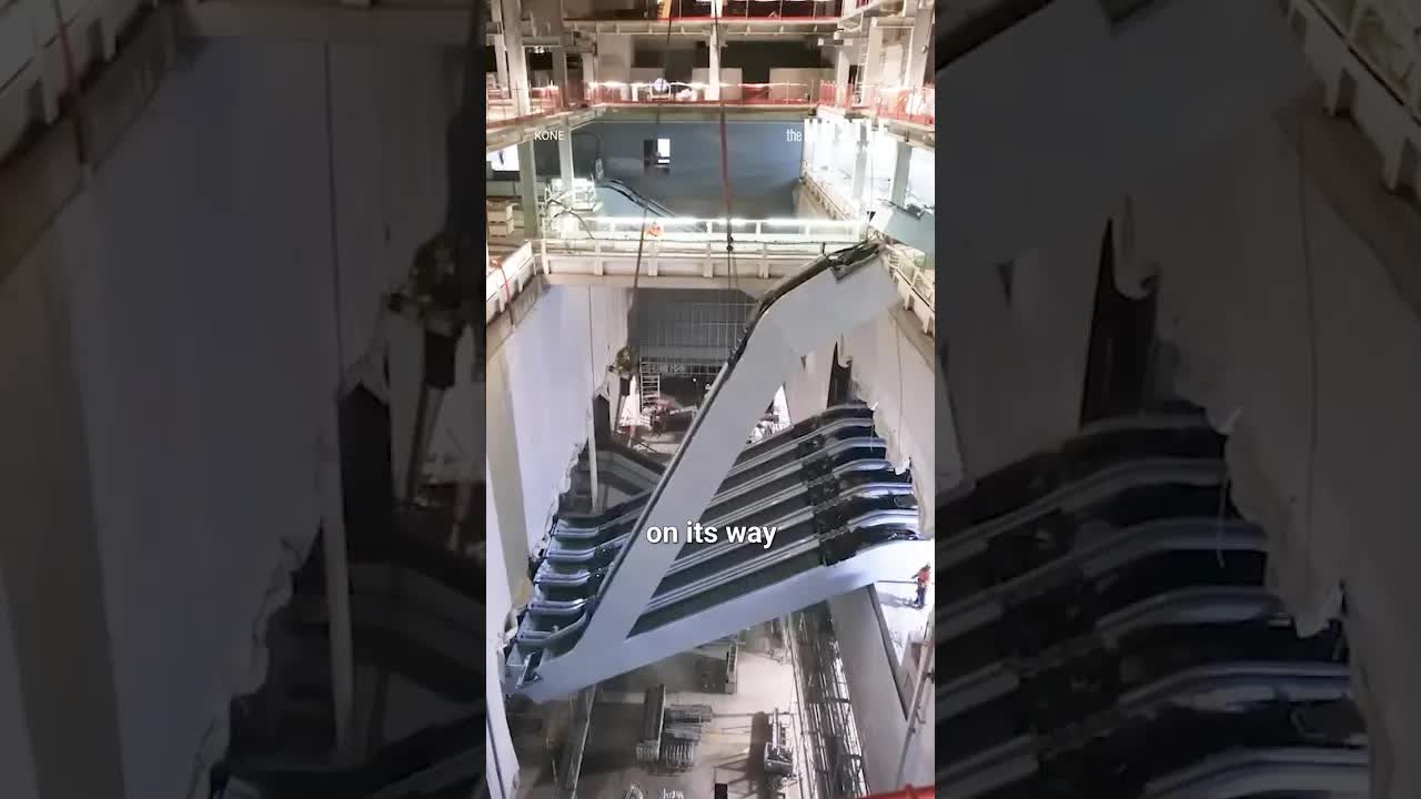How massive escalators get installed