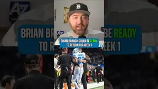 Don't be surprised if Brian Branch is ready for Week 1 #OnePride #DetroitLions #NFL
