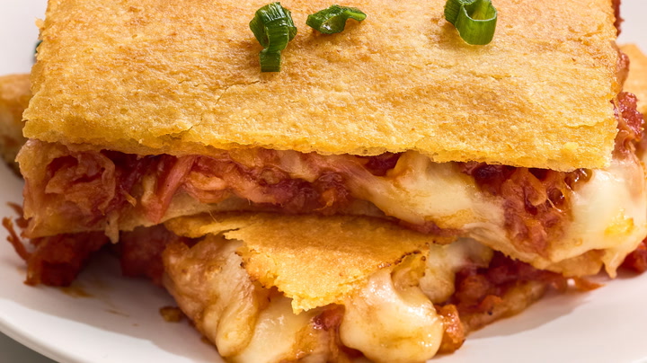 How to Make a Giant Pulled Pork Grilled Cheese