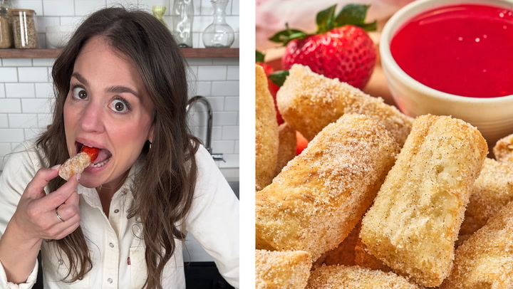 How to Make Strawberry Churro Roll Ups