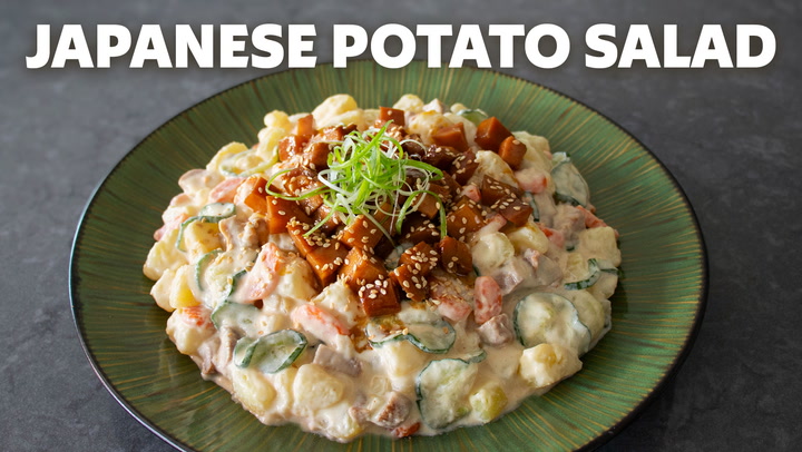 How to Make Japanese Potato Salad with Teriyaki Chicken
