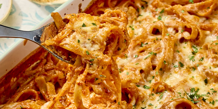 Alfredo Marinara Pasta Bake Recipe