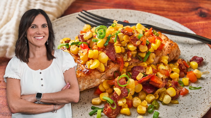 How to Make Grilled Salmon with Bacon and Corn Relish